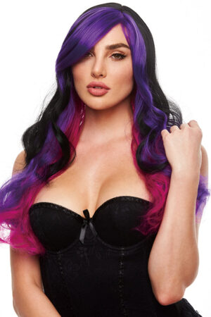 Brandi Wig in Black/Purple