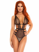 Fishnet Cut Out Strappy G-String Teddy - Three Sizes Available!