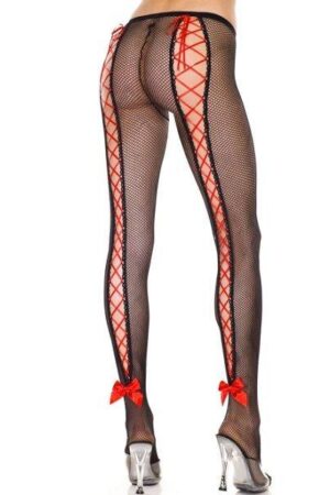 Fishnet Lace Up Pantyhose One Size Available