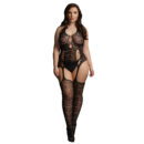 Le Désir Black Lace Suspender Bodystocking XL