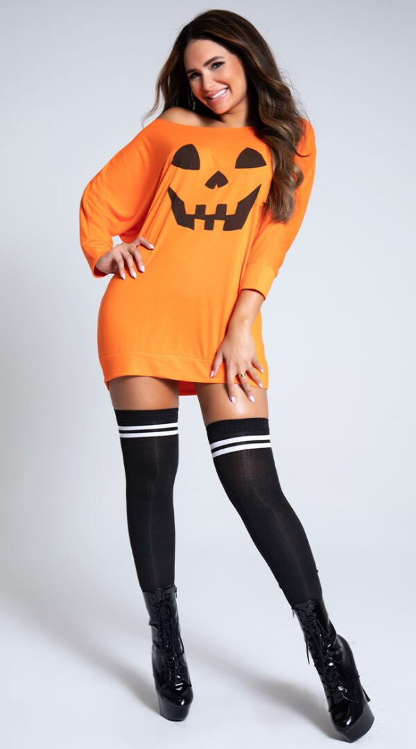 Loose Pumpkin Tank Dress