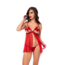 Open Bow Babydoll Set