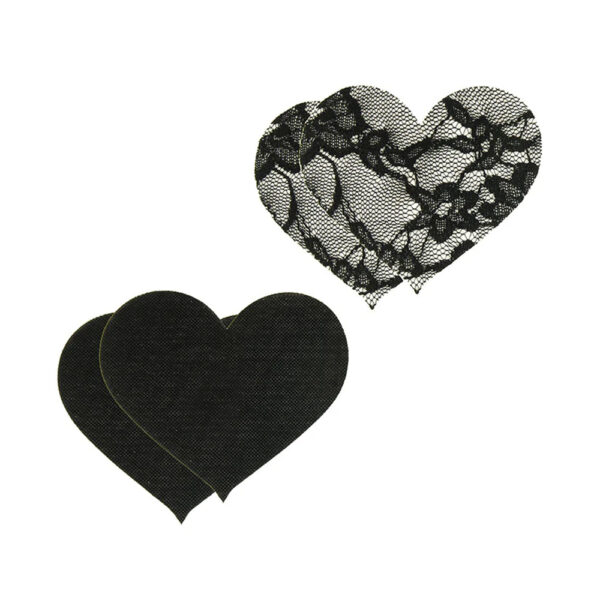 Peekaboos Satin Lace Heart Pasties