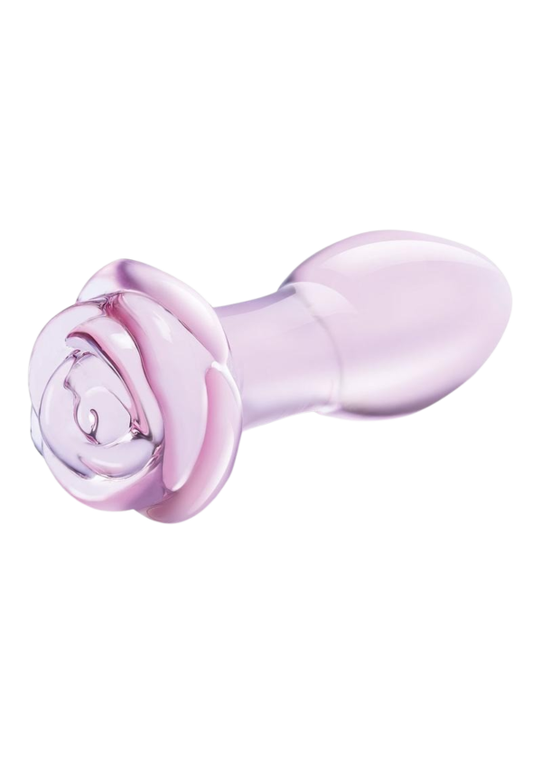 Rosebud Glass Butt Plug